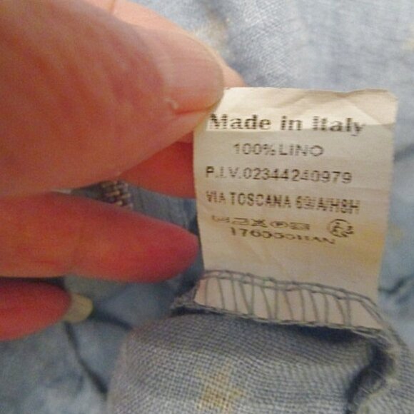 Linen Womens Jacket Size XL Pockets Full Zip Hoodie Long Sleeves Metallic Stars - Picture 12 of 12